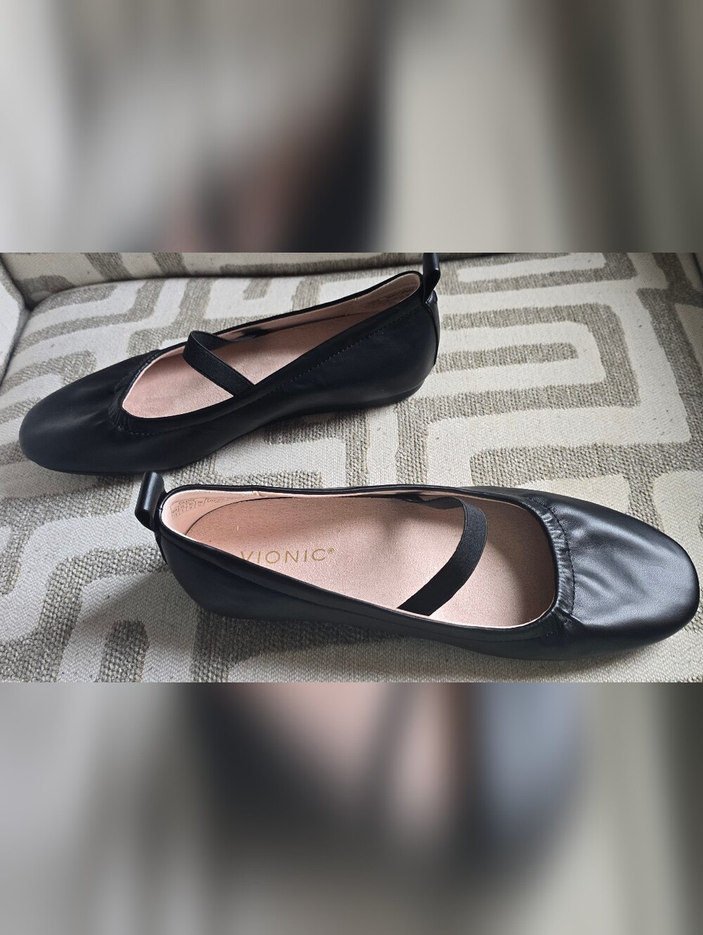 Vionic Black Ballet Flats with Comfort Support - Picture 9 of 13